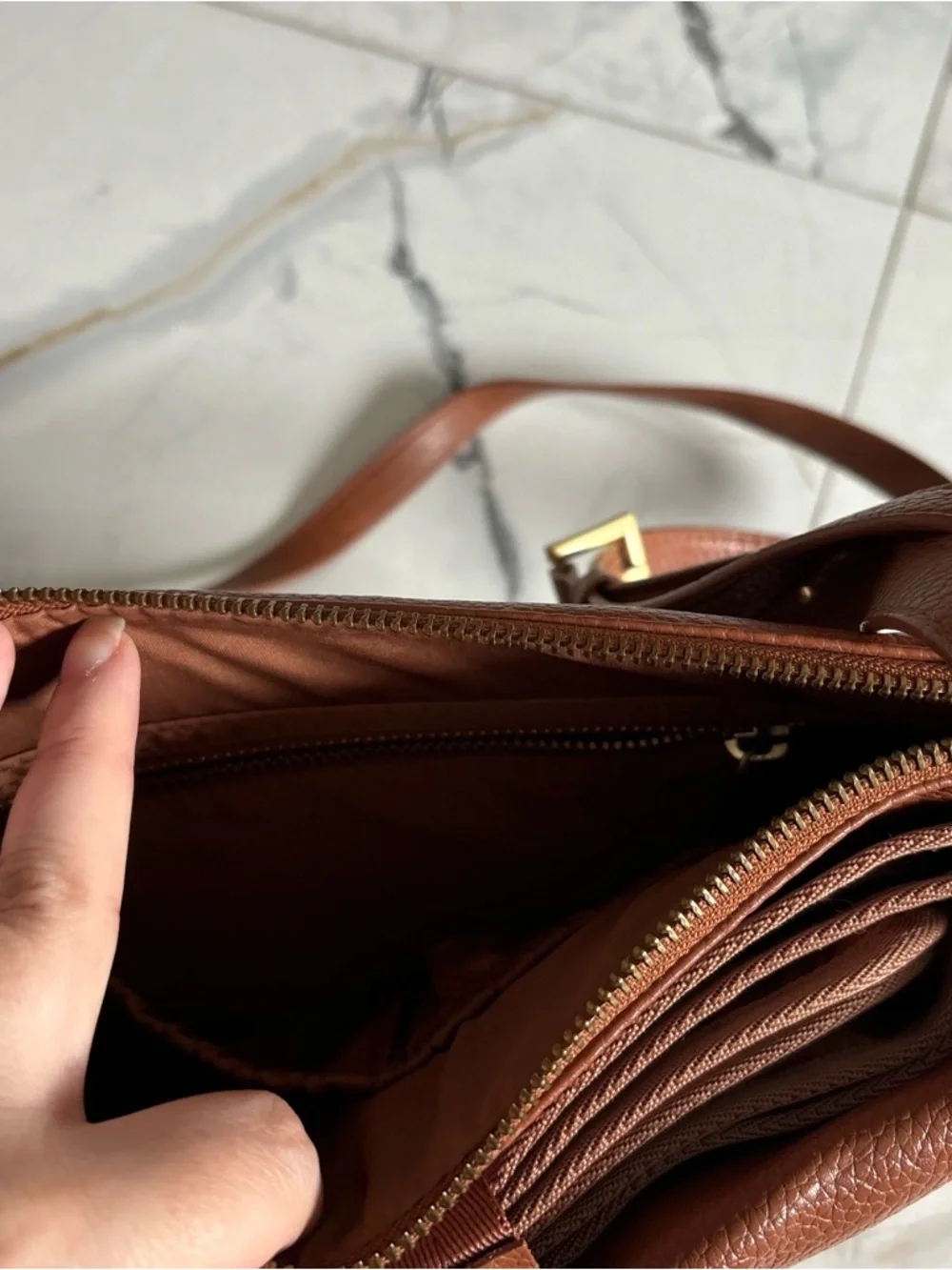 Freshly Picked Brown Crossbody Baby Bag